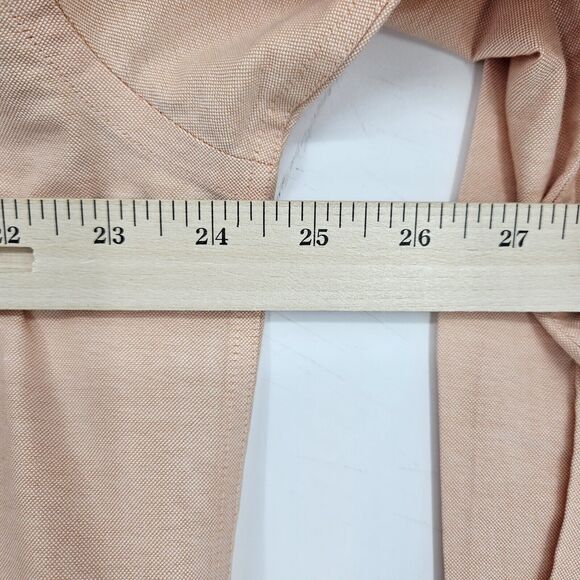 Roundtree & Yorke Shirt Mens 16.5 34 Peach Gold Label Non Iron Oxford Button - Picture 8 of 10